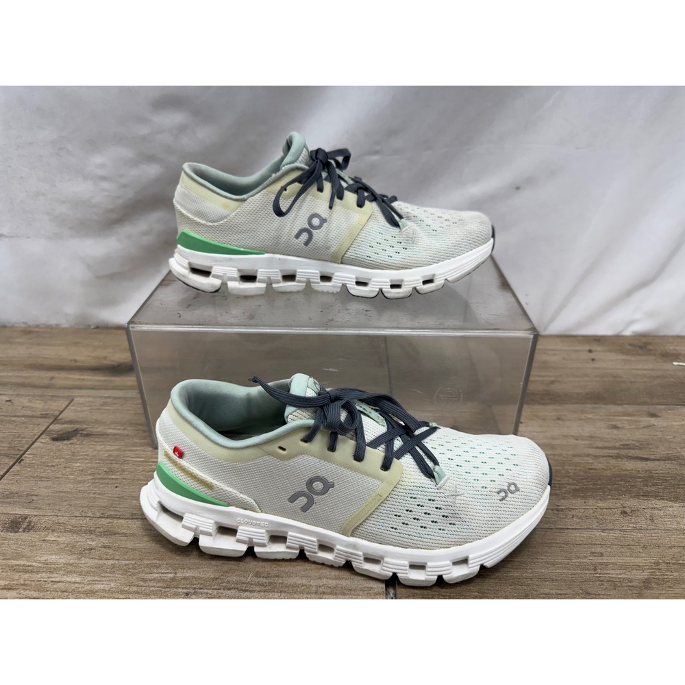 On Cloud X Womens Running Shoes White Green 3WE30073088 Size 7